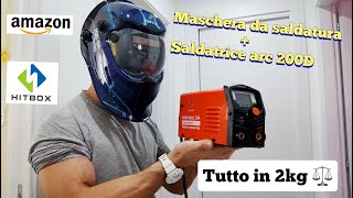 Mini saldatrice elettrodo mma/tig lift arc 200D + maschera da saldatura automatica HB-001 | hitbox