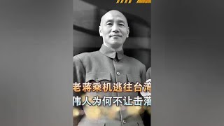 蒋介石逃往台湾的飞机，毛主席本可以击落，为什么放了他一马？