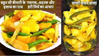 Galgal Adrak Hari Mirch ka Achar | Galgal Ka Achar Without Oil | Hill Lemon Pickle | Geeta Recipes