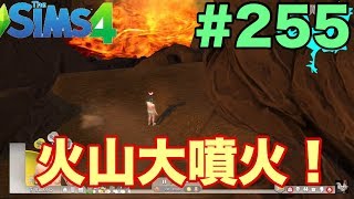 【アプデが来たぞォ！】シムズ4【階段が自由に建築出来るようになったよ！そして火山大噴火！】sims4 ＃255