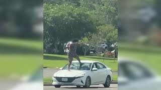 Woman charged with disorderly conduct after stopping traffic to dance on Schillinger Rd