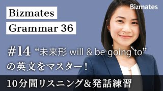 【英語学習者向け 英文法10分聞き流しでマスター 】「未来形 will \u0026 be going to」Bizmates Grammar 36 #14