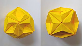 Origami STARS KUSUDAMA | How to make a paper ball | Origami star