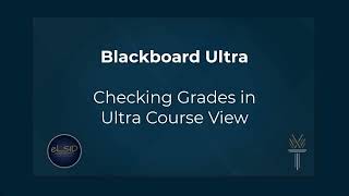 Checking Grades and Feedback in Blackboard Ultra