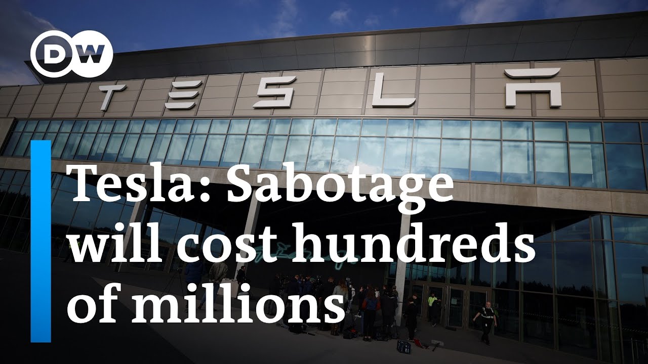 Arson Attack Shuts Down Tesla’s Gigafactory Near Berlin | DW News - YouTube