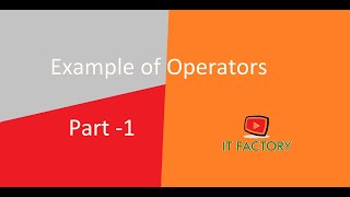 Arithmetic Operators in java examples (java program part 4)