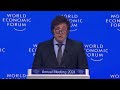 Speech of Javier Milei, President of Argentina, at the World Economic Forum in Davos 2024