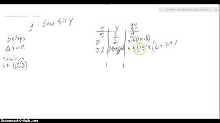 Euler's Method Example Problem (Student)