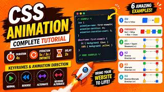 CSS || ANIMATION - PART 1 - KEYFRAMES, DIRECTION, DURATION, DELAY || TUTORIAL.