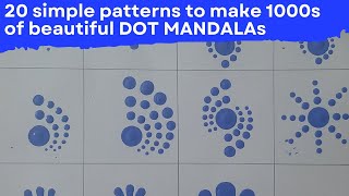 Dot mandala for beginners | Basic patterns | For very beginners | 2022 | ATM Creations