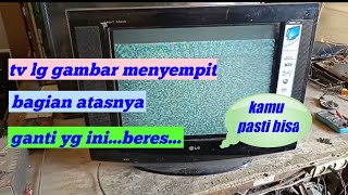 Tv tabung lg gambar terlipat bagian atas