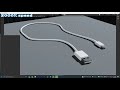 (Timelapse) Speed Modeling a USB-C Cable