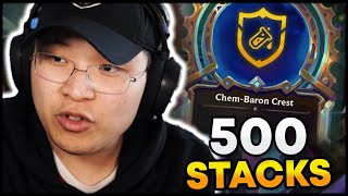 HUGE CASHOUT MIT 500 CHEM BARON STACKS! | TFT Challenger