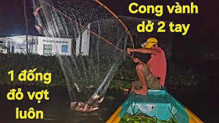 Cong vợt một bầy cá he đỏ khủng. Vợt cá kỷ lục | Săn bắt SÓC TRĂNG |