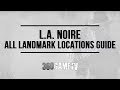 L.A. Noire All Landmark Locations Guide - Star Map Trophy / Achievement Guide - Map Video