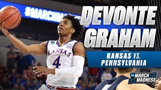 Kansas basketball: Devonte' Graham leads Jayhawks with 29 points against Penn