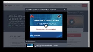 Udemy Course - Inventory System Admin Development In CodeIgniter Framework | Demonstration Video