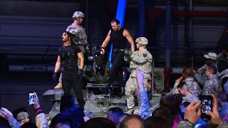 The Shield arrive in a tank: Tribute to the Troops 2013
