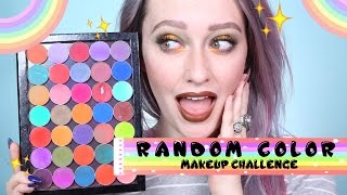 Choosing RANDOM Colors Makeup Challenge | JkissaMakeup