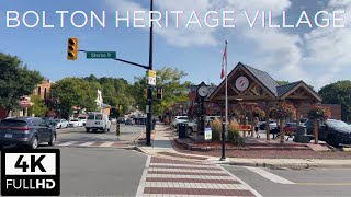 Village of Bolton Heritage Conservation District, Caledon | Sightseeing | Drive Tour | 4k 60 fps