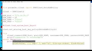 Initiating the First SSH Connection to the Device using Python Paramiko Module old