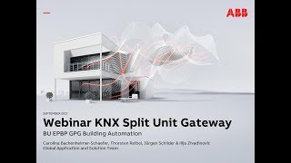 Webinar about KNX Split Unit Gateway SGU/U 1.1