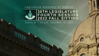 December 7th, 2022 - Evening Session - Legislative Assembly of Alberta