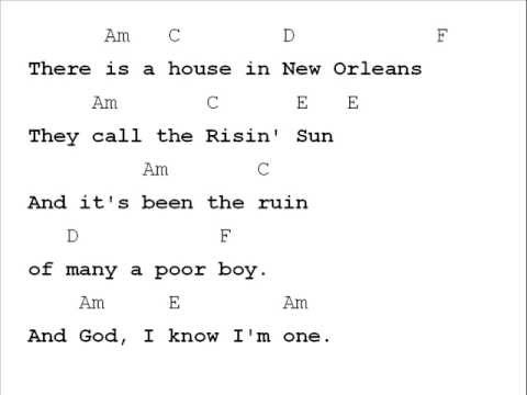 House of the rising sun tabs