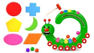 Learn Shapes with Wooden Hammer Toys - Shapes Videos Collection