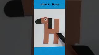 Letter H Craft ✌ #art #shorts