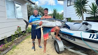 YELLOW FIN TUNA caught off JetSki in hauraki gulf. Makes news NZHERALD