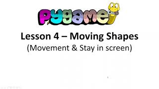 Lesson 4 - Moving shapes