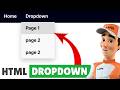 How to Create Drop Down Menu in HTML & CSS