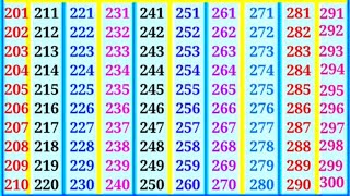 Counting 201 to 300 | Math counting 201 to 300 | Dheedharm classes | counting numbers 201 to 300