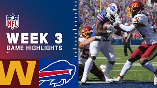 Washington Football Team vs. Bills Week 3 Highlights | NFL 2021