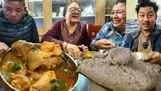 Fapar ko Dhido sita Khasi ko masu jhol, ani Machha jhol Mukbang