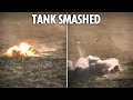 Russian tank blown sky high by Ukrainian drone as Putin’s counterattack in Kursk flounders