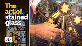 Stained glass artist applies his ancient trade to repair vandalised cathedral | ABC Australia