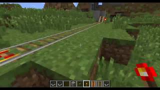 Minecraft - Powered Rail and Minecart Basic Track Setup