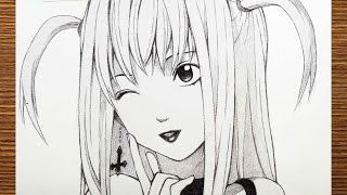 How to draw Misa from Death Note | Misa drawing step by step | Tutorial