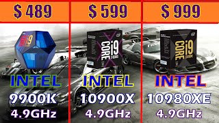 INTEL i9 9900K vs INTEL i9 10900X vs INTEL i9 10980XE  | Gaming Benchmark |