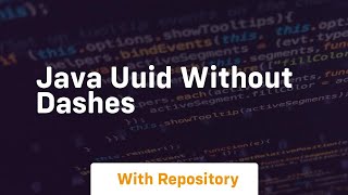 java uuid without dashes