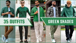 35 Ways to Style GREEN Color For Fall 2023 | Men's Fashion