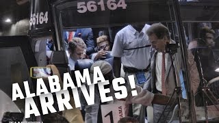 Watch Alabama arrive for a showdown with USC