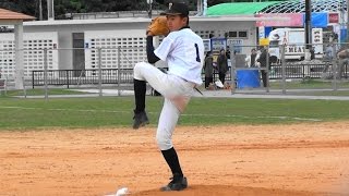 安里脩利 投手(高嶺中2年)　第42回島尻地区中学校新人軟式野球大会1回戦　高嶺vs三和　H29.1.21　瀬長島球場