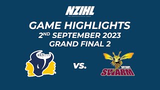 Game Highlights: Grand Final 2: SkyCity Stampede vs. Botany Swarm - NZIHL 2nd September 2023