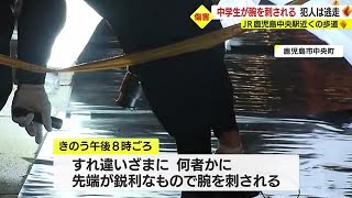 男子中学生が腕刺され軽傷　一夜明け現場近くの小学校は集団下校　鹿児島市　 (23/06/07 18:25)