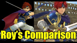 Roy's Full Comparison (Melee VS Wii U) Moveset, Graphics, Voice and MORE! (Super Smash Bros)