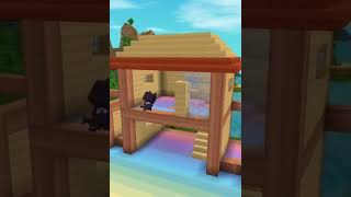 Farming Wooden House In Mini World Block Art Animation #shortvideo #building