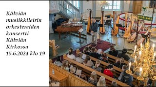 Musiikkileirin orkestereiden konsertti Kälviän kirkossa 15.6 klo 19